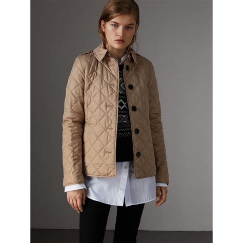 burberry girls' diamond quilted jacket